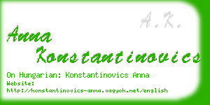 anna konstantinovics business card